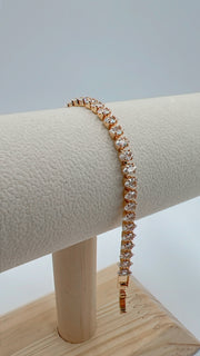 Gold plated and zirconia bracelet