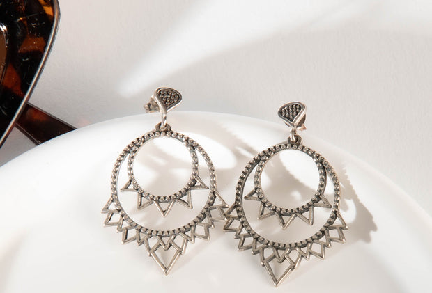 Silver earrings