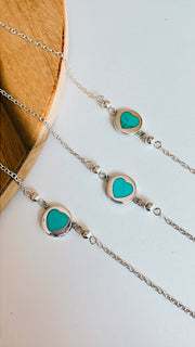 Turquoise heart bracelet