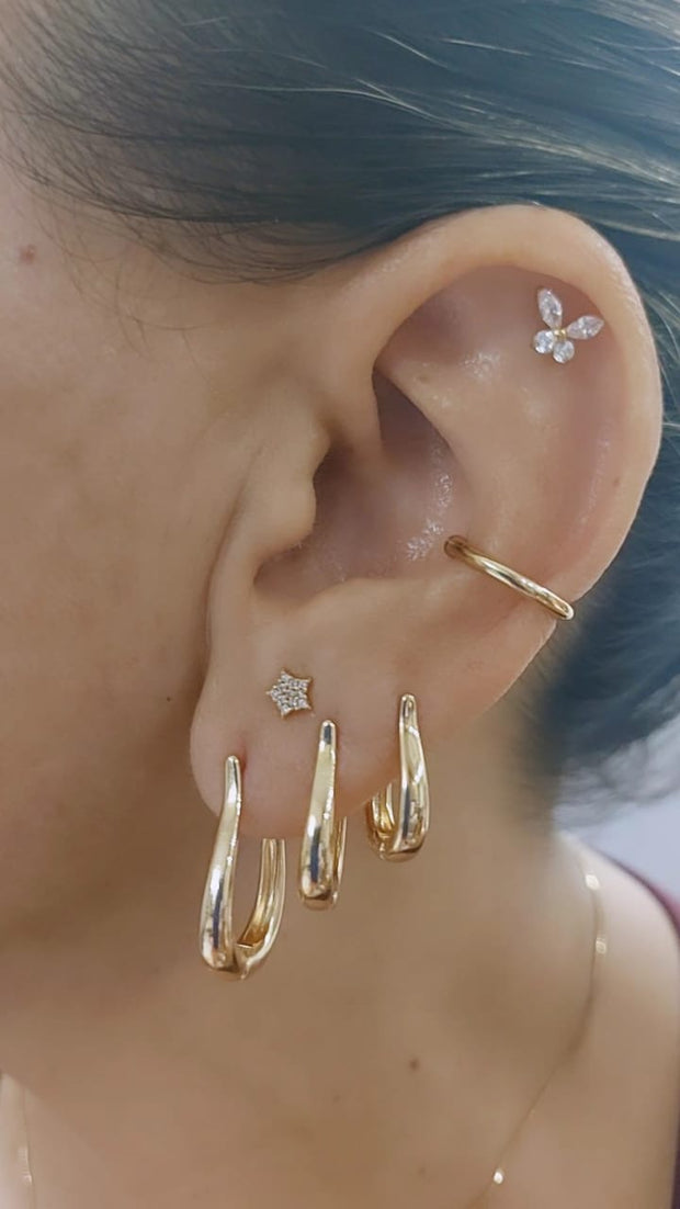 Hoop trio earrings