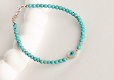 Evil eye and turquoise bracelet