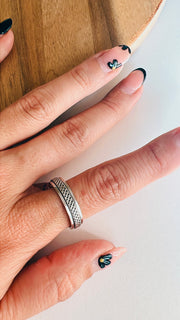 Male silver ring