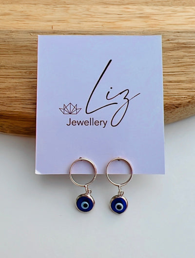 Evil eye earrings