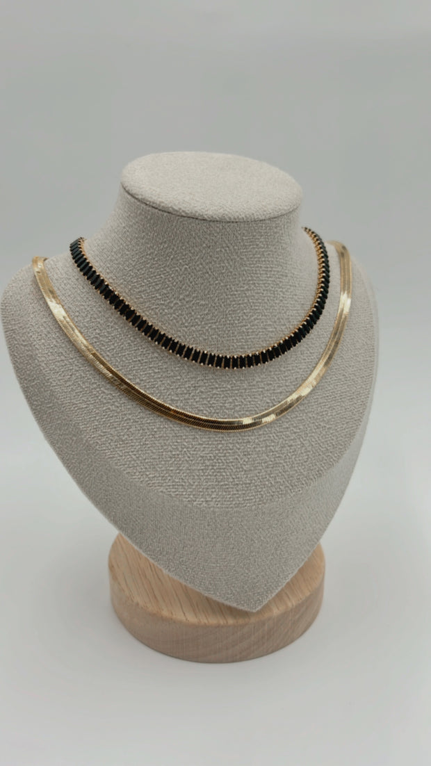 Black riviera necklace